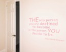 The Only Person Quotes Wall Art Stickers